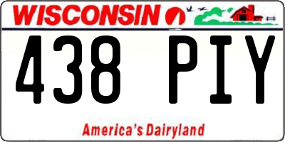 WI license plate 438PIY