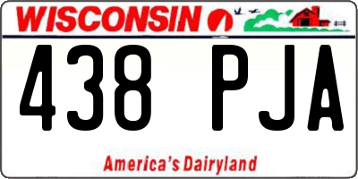 WI license plate 438PJA