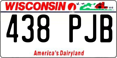WI license plate 438PJB