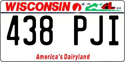 WI license plate 438PJI