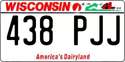 WI license plate 438PJJ