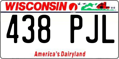 WI license plate 438PJL