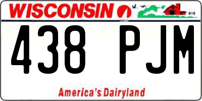 WI license plate 438PJM