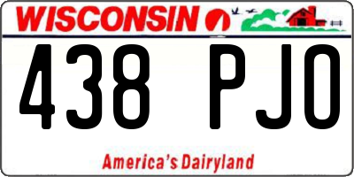 WI license plate 438PJO