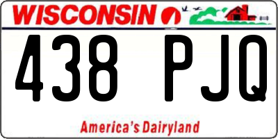 WI license plate 438PJQ