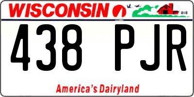 WI license plate 438PJR
