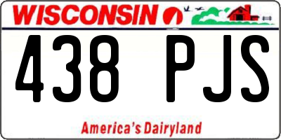 WI license plate 438PJS