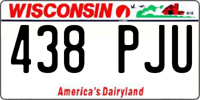 WI license plate 438PJU