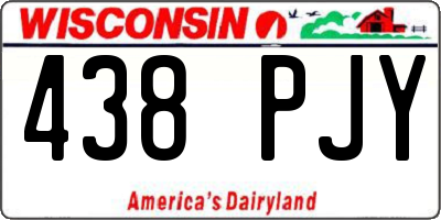 WI license plate 438PJY