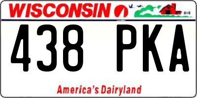 WI license plate 438PKA