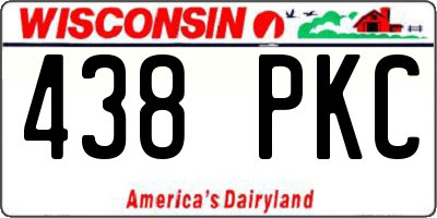 WI license plate 438PKC