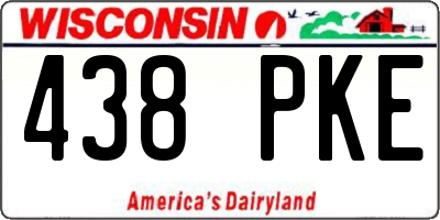 WI license plate 438PKE