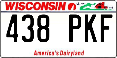 WI license plate 438PKF