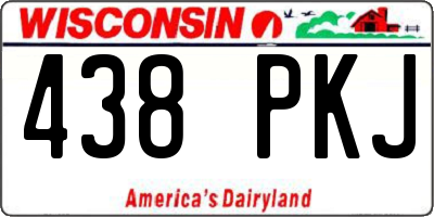 WI license plate 438PKJ