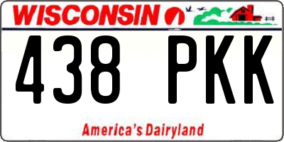 WI license plate 438PKK