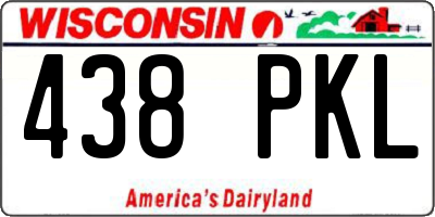 WI license plate 438PKL