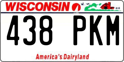 WI license plate 438PKM