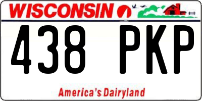WI license plate 438PKP