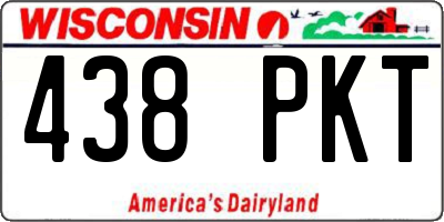 WI license plate 438PKT