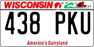 WI license plate 438PKU