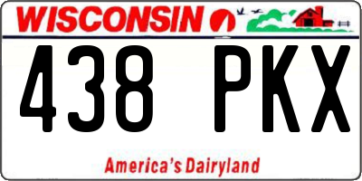 WI license plate 438PKX