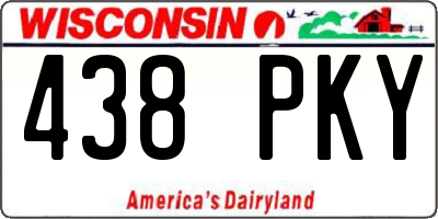 WI license plate 438PKY