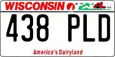 WI license plate 438PLD