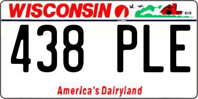 WI license plate 438PLE