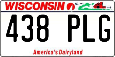 WI license plate 438PLG