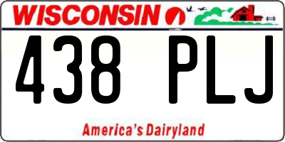 WI license plate 438PLJ