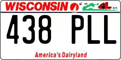 WI license plate 438PLL