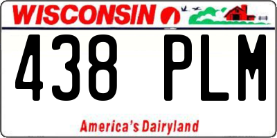 WI license plate 438PLM