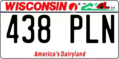 WI license plate 438PLN