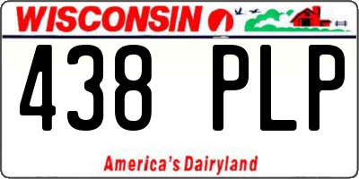 WI license plate 438PLP