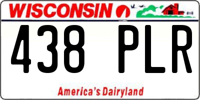 WI license plate 438PLR