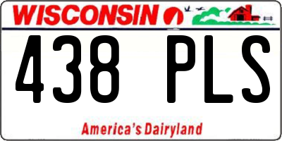 WI license plate 438PLS