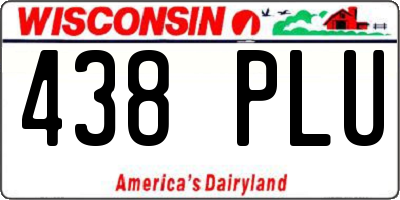 WI license plate 438PLU
