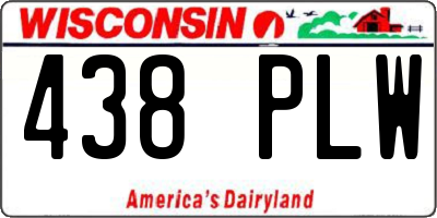 WI license plate 438PLW
