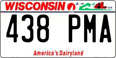 WI license plate 438PMA