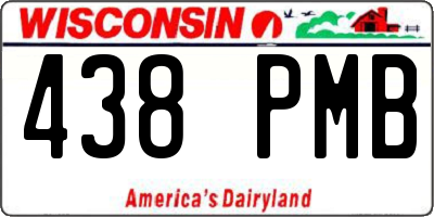 WI license plate 438PMB