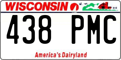 WI license plate 438PMC