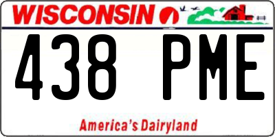 WI license plate 438PME