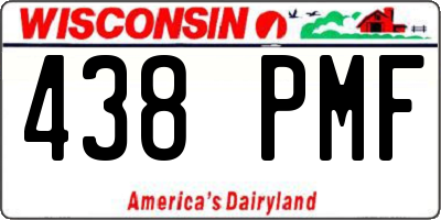 WI license plate 438PMF