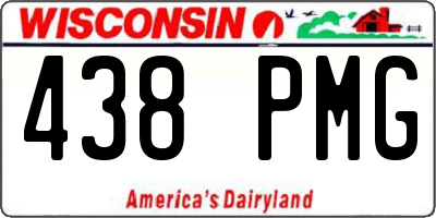 WI license plate 438PMG