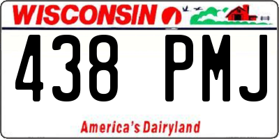WI license plate 438PMJ