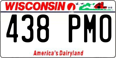 WI license plate 438PMO