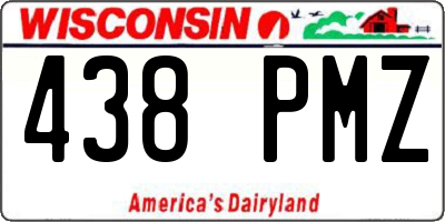 WI license plate 438PMZ