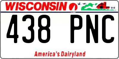 WI license plate 438PNC