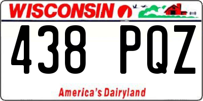 WI license plate 438PQZ