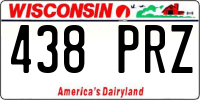 WI license plate 438PRZ